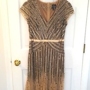 Adrianna Papell sequin beaded gown